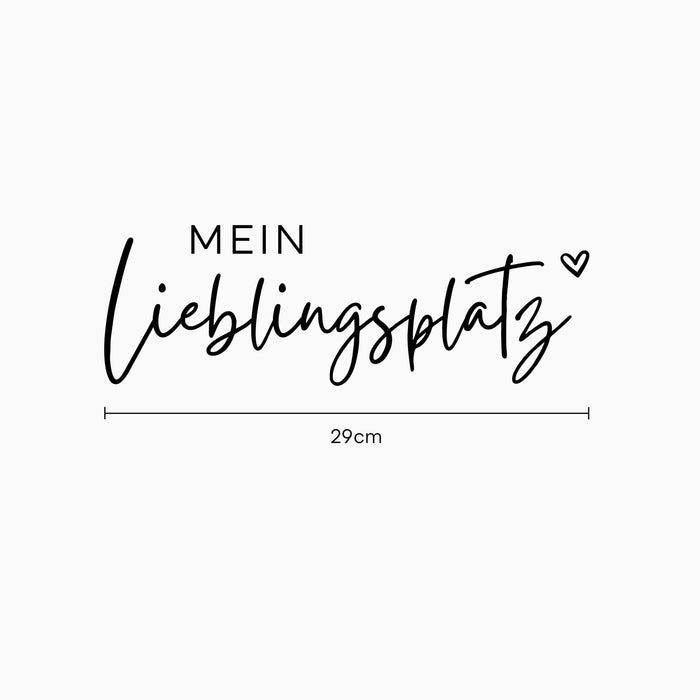 Mein Lieblingsplatz, Wandsticker schwarz