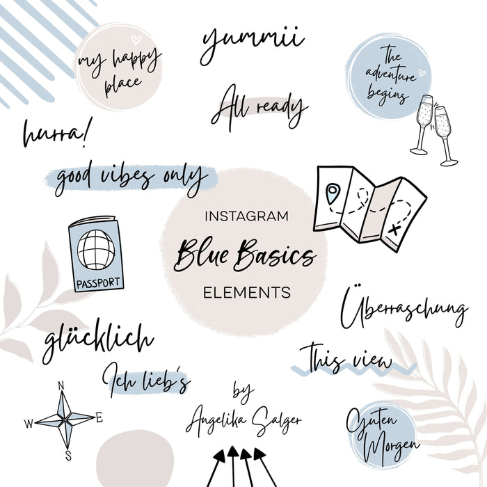 BLUE BASICS 112 Sticker by Angelika Salger (Digital)