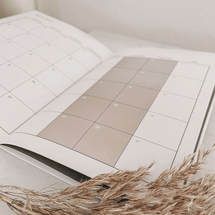 Monatskalender 2023, die beste Zeit ist jetzt, Beige